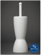 Floor Standing Antimicrobial Dip-San® Hygienic Toilet Brush c/w 250ml cleaning fluid & replacement brush head